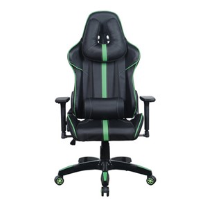 Компьютерное кресло Brabix GT Carbon GM-120 (две подушки, экокожа, черное/зеленое) 531929 в Сыктывкаре