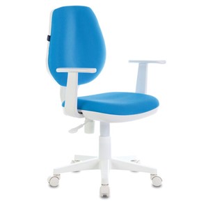 Кресло Brabix Fancy MG-201W (с подлокотниками, пластик белый, голубое) 532411 в Сыктывкаре
