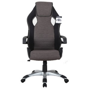 Офисное кресло Brabix Techno GM-002 (ткань, черное/серое, вставки белые) в Сыктывкаре