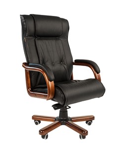 Кресло офисное CHAIRMAN 653 кожа черная в Сыктывкаре
