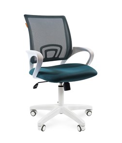 Кресло офисное CHAIRMAN 696 white, ткань, цвет зеленый в Сыктывкаре