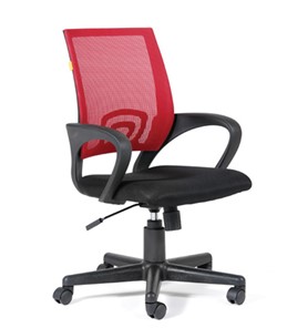 Кресло компьютерное CHAIRMAN 696 black Сетчатый акрил DW69 красный в Сыктывкаре