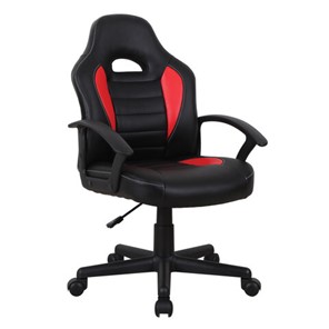Кресло компьютерное BRABIX "Spark GM-201", экокожа, черное/красное, 532503 в Сыктывкаре