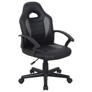 Кресло офисное BRABIX "Spark GM-201", экокожа, черное/серое, 532504 в Сыктывкаре