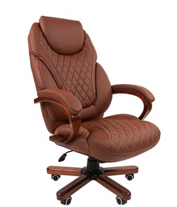 Кресло компьютерное CHAIRMAN 406, коричневый в Сыктывкаре