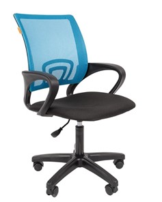 Компьютерное кресло CHAIRMAN 696 black LT, голубое в Сыктывкаре