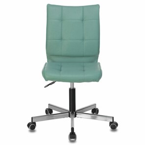 Офисное кресло Brabix Stream MG-314 (без подлокотников, пятилучие серебристое, экокожа, серо-голубое) 532079 в Сыктывкаре