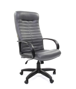 Кресло компьютерное CHAIRMAN 480 LT, экокожа, цвет серый в Сыктывкаре