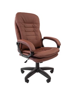 Кресло компьютерное CHAIRMAN 795 LT, экокожа, цвет коричневый в Сыктывкаре