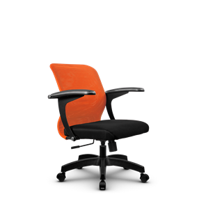 Кресло компьютерное SU-M-4/подл.160/осн.001, Оранжевый/Черный в Сыктывкаре