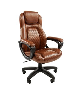 Офисное кресло CHAIRMAN 432, экокожа, цвет коричневый в Сыктывкаре
