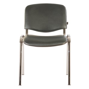 Офисный стул Brabix Iso CF-001 (хромированный каркас, кожзам серый) 531426 в Сыктывкаре