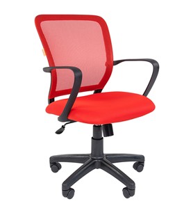 Кресло CHAIRMAN 698 black TW-69, ткань, цвет красный в Сыктывкаре