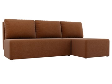 Угловой раскладной диван Поло, Коричневый (рогожка) в Сыктывкаре