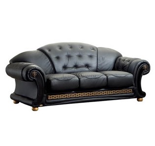 Прямой диван Versace (3-х местный) black в Сыктывкаре