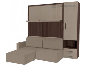 Подъемная кровать Кровать-трансформер Smart (ШП+КД 1600+Пуф), шкаф правый, левый подлокотник в Сыктывкаре