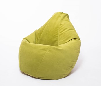 Кресло-мешок Груша малое, велюр однотон, травянное в Сыктывкаре