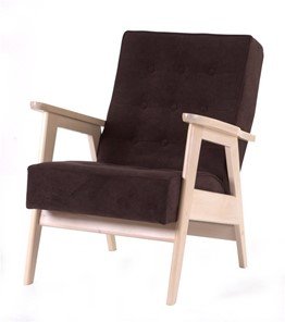 Кресло Ретро (беленый дуб / RS 32 - коричневый) в Сыктывкаре