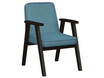 Кресло в гостиную Ретро ткань голубой, каркас венге в Сыктывкаре