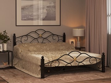Кровать спальная Гарда 3, 160х200, черная в Сыктывкаре