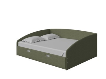 Спальная кровать Bono 160х200, Искусственная шерсть (Лама Авокадо) в Сыктывкаре