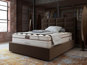 Кровать в спальню Chocolate Compact/Island M 160х200, Микровелюр (Manhattan Лесной каштан) в Сыктывкаре