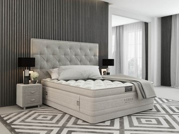 Кровать 2-спальная Classic Compact/Basement 180х200, Флок (Велсофт Серый) в Сыктывкаре