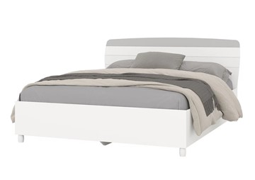 Спальная кровать Милана 1600 (4-22906бел\серый) в Сыктывкаре