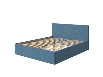 Кровать 2-х спальная Vector Plus 160х200, Велюр (Monopoly Прованский синий (792)) в Сыктывкаре