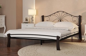 Полутороспальная кровать Фортуна 4 Лайт, 1400, черный/шоколад в Сыктывкаре