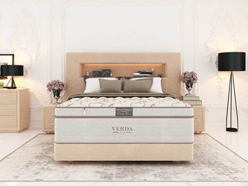 Кровать двуспальная Smart Compact/Podium M 160х200, Флок (Велсофт Бежевый) в Сыктывкаре
