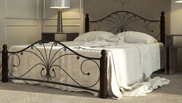 Спальная кровать Фортуна 1, 1600, черный/шоколад в Сыктывкаре