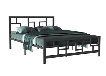 Кровать 1,5-спальная Лофт 3, 160х200, черная в Сыктывкаре
