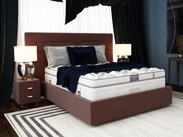 Кровать в спальню Modern/Island M 180х200, Флок (Велсофт Спелая слива) в Сыктывкаре