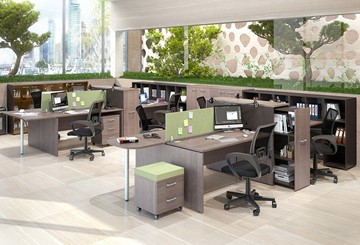 Офисный набор мебели Skyland Xten для двух сотрудников с тумбочками в Сыктывкаре
