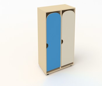 Детский 2-дверный шкаф ШГ2 Беж+Мраморный синий в Сыктывкаре