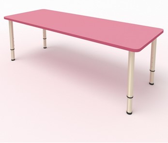 Стол для детей 2-местный  (по одну сторону столешн.) СДО-3 (0-3) розовый (МДФ) в Сыктывкаре