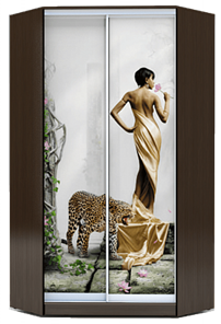 Шкаф 2300х1103, ХИТ У-23-4-77-03, Девушка с леопардом, венге в Сыктывкаре