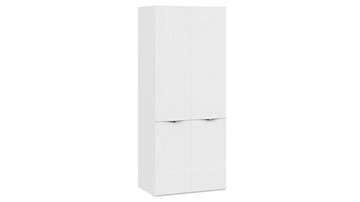 Шкаф с 2 дверями со стеклом Глосс СМ-319.07.211 (Белый глянец/Стекло) в Сыктывкаре