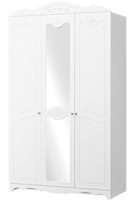 Шкаф трехдверный в спальню Лотос ШР-3 (Белый) 1 зеркало в Сыктывкаре