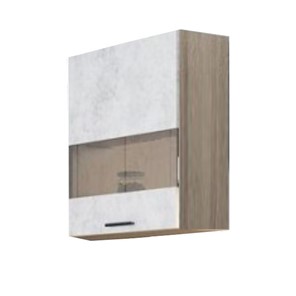 Кухонный шкаф со стеклом Модус, Ш500с/720, цемент светлый в Сыктывкаре