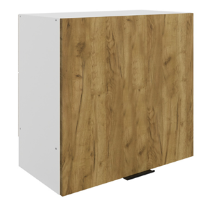 Навесной кухонный шкаф Стоун L600 Н566 (1 дв. гл.) (белый/акация светлая) в Сыктывкаре