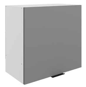 Навесной кухонный шкаф Стоун L600 Н566 (1 дв. гл.) (белый/оникс софттач) в Сыктывкаре