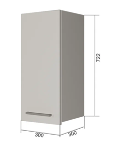 Кухонный шкаф В7 30, Серый/Антрацит в Сыктывкаре