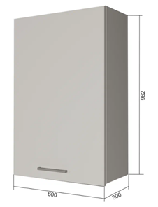 Навесной кухонный шкаф В9 60, Сатин/Антрацит в Сыктывкаре