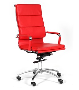 Офисное кресло CHAIRMAN 750 экокожа красная в Сыктывкаре