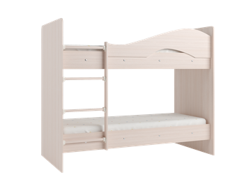 Детская двухэтажная кровать Мая на щитах со шкафом и ящиками, цвет Млечный дуб в Сыктывкаре - предосмотр 2