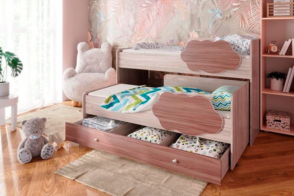 Детская 2-этажная кровать Соник 1.6 с ящиком, Ясень Шимо в Сыктывкаре - изображение