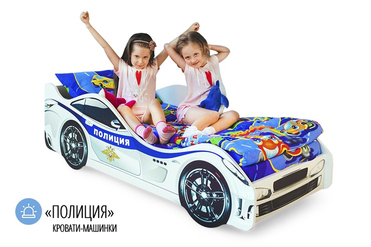 Детская кровать-машина Полиция в Сыктывкаре - изображение 4