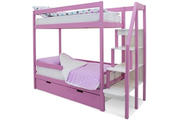 Двухэтажная детская кровать Svogen розовый в Сыктывкаре